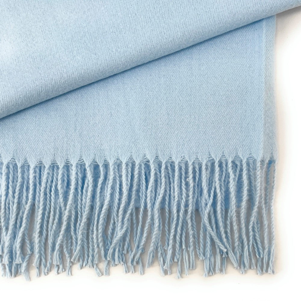 Foulard en laine, coton et viscose MISTRAL Bleu pastel