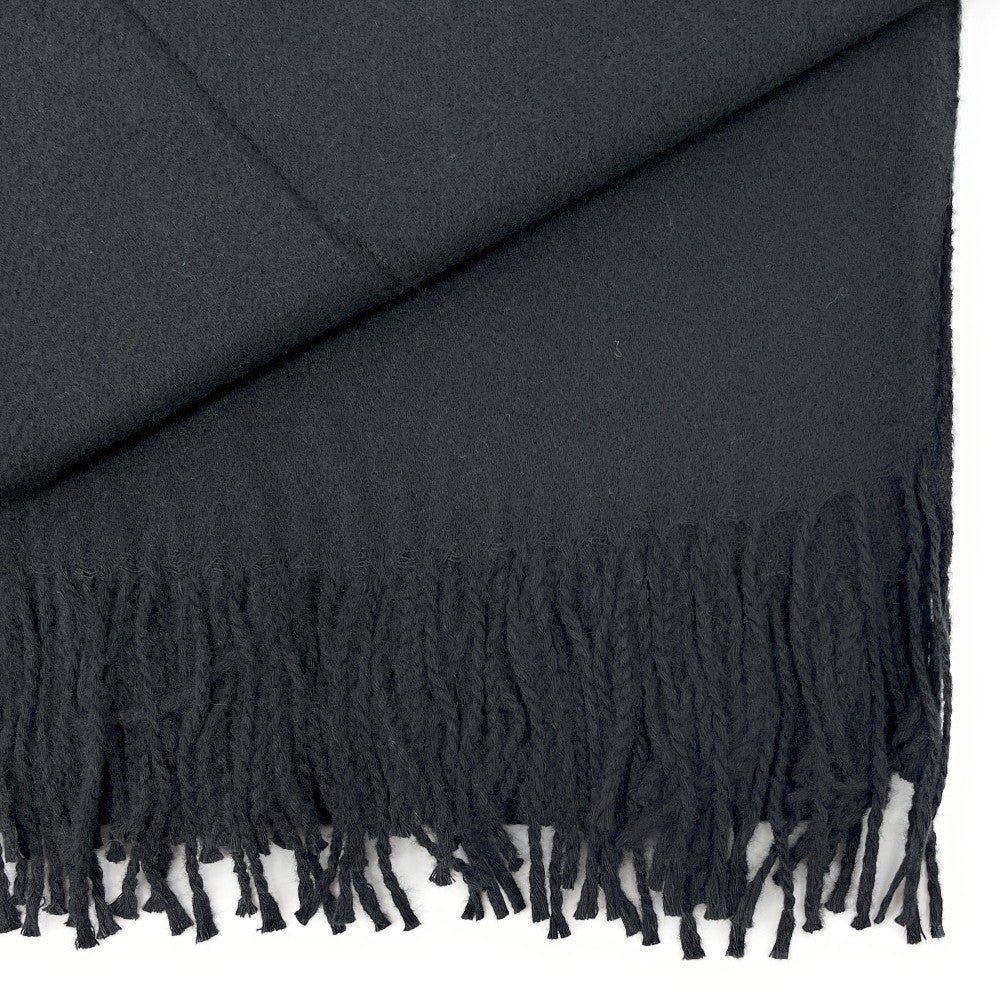 Foulard en laine, coton et viscose MISTRAL Noir