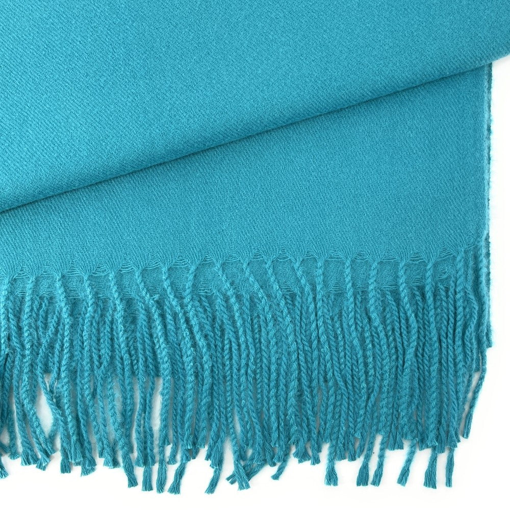 Foulard en laine, coton et viscose MISTRAL Bleu turquoise