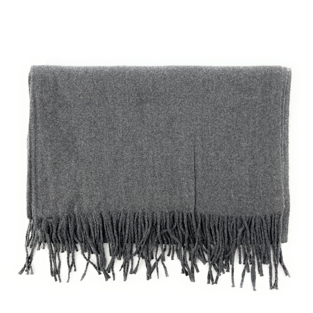 Foulard en laine, coton et viscose MISTRAL Gris foncé