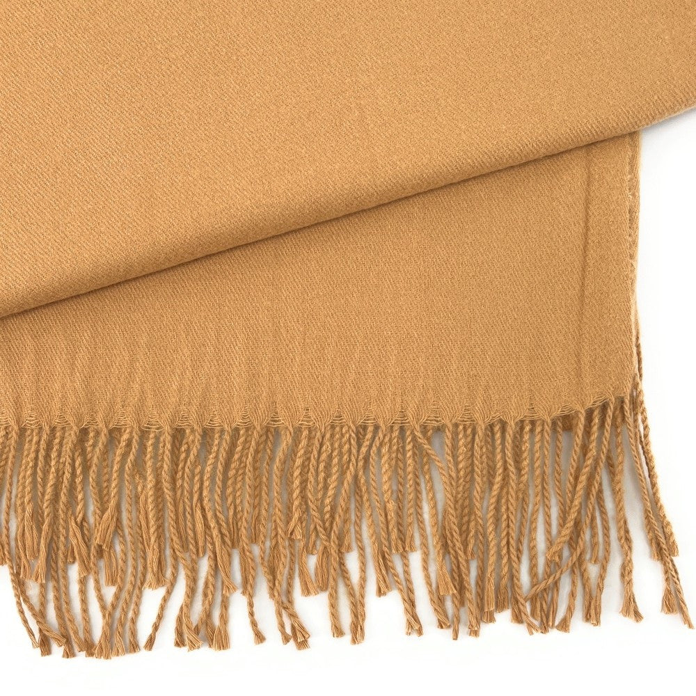 Foulard en laine, coton et viscose MISTRAL Camel