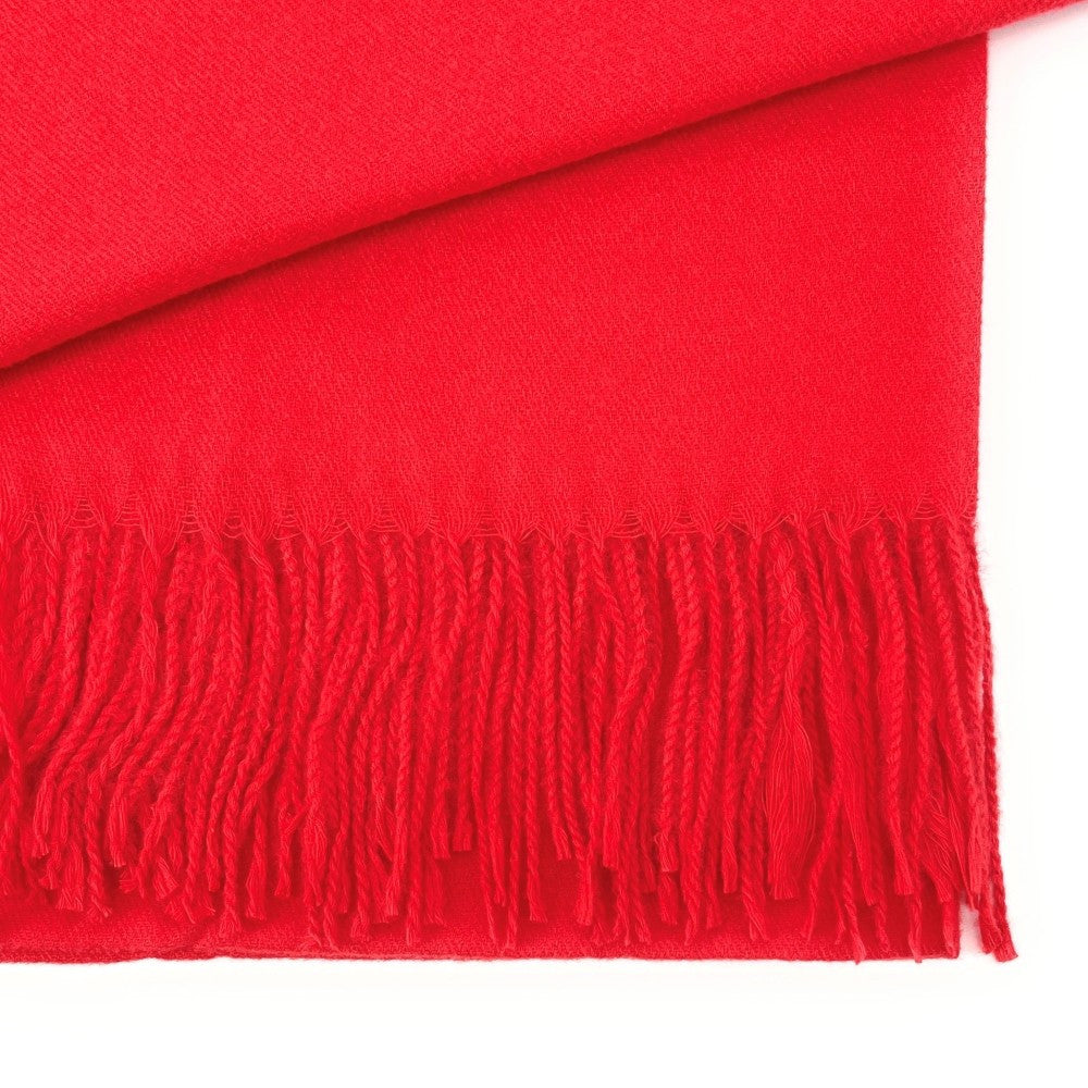 Foulard en laine, coton et viscose MISTRAL Rouge garance