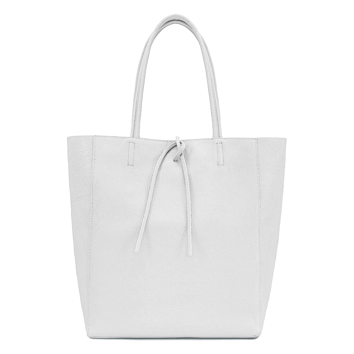 Bolso shopper de piel granulada NICE Blanco