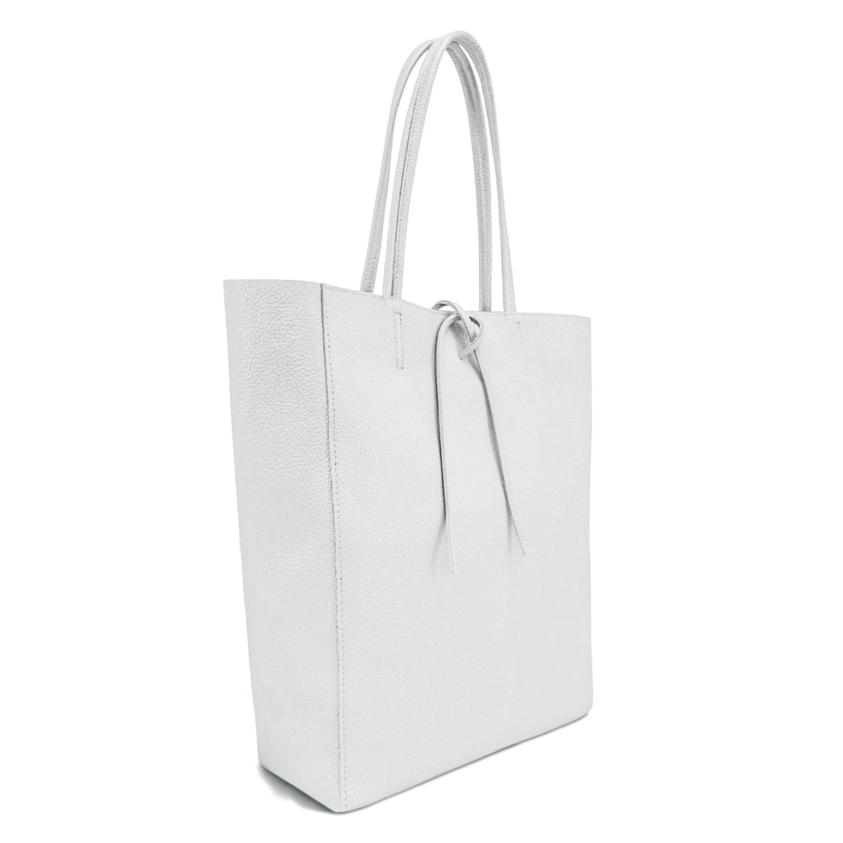 Bolso shopper de piel granulada NICE Blanco
