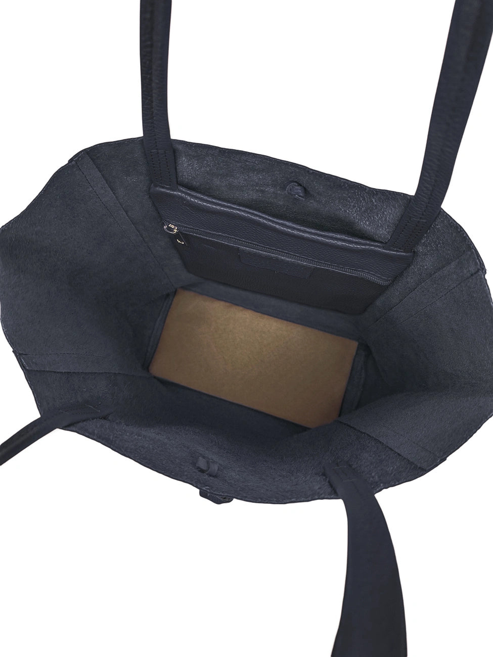 Bolso shopper de piel granulada NICE Azul marino