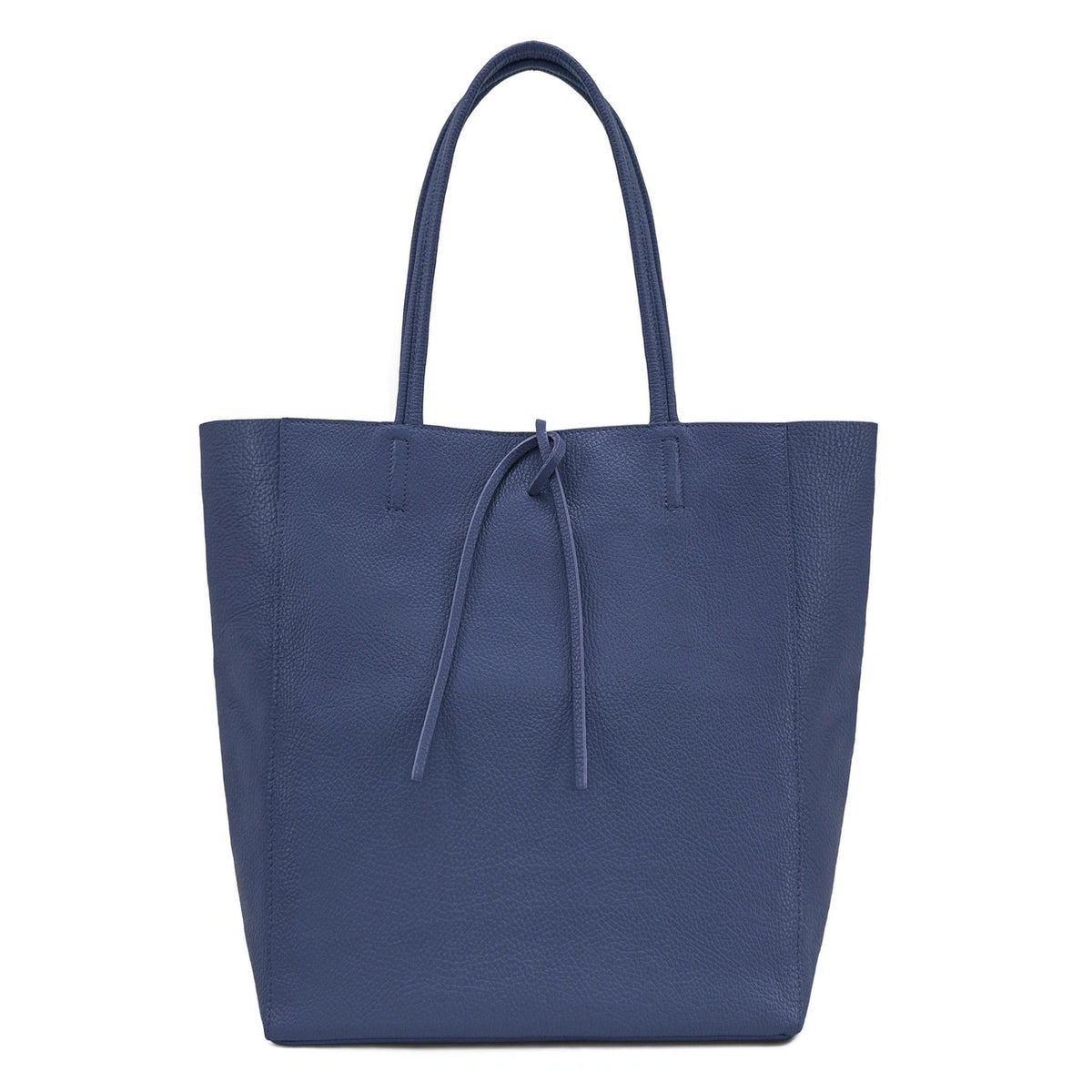 Shopper aus genarbtem Leder NICE Dunkeltaupe