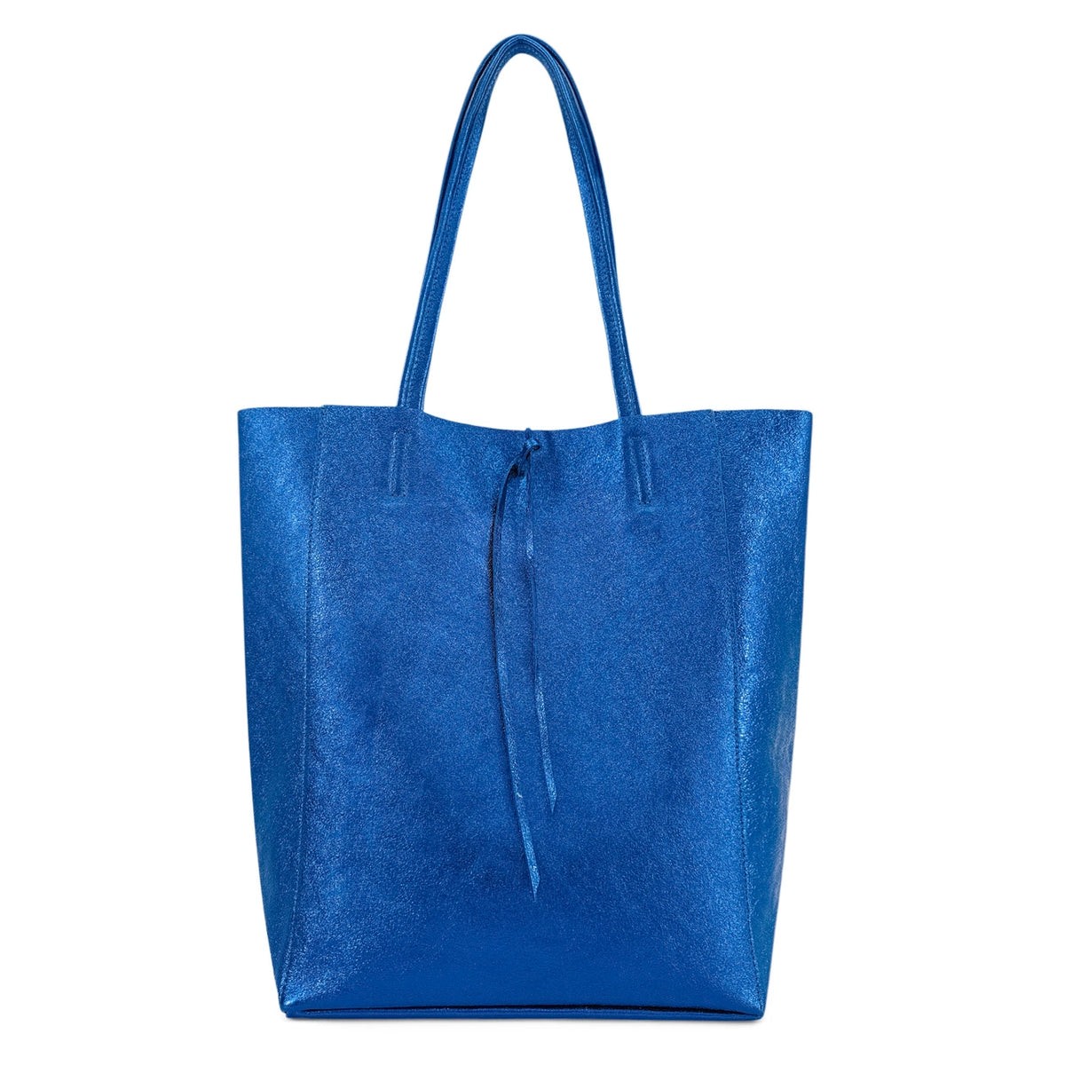 Shopper aus Metallic-Leder NICE Bordeauxrot