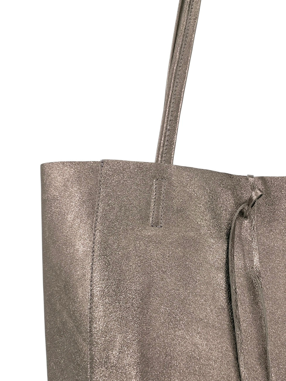 Shopper aus Metallic-Leder NICE Champagner irisierend