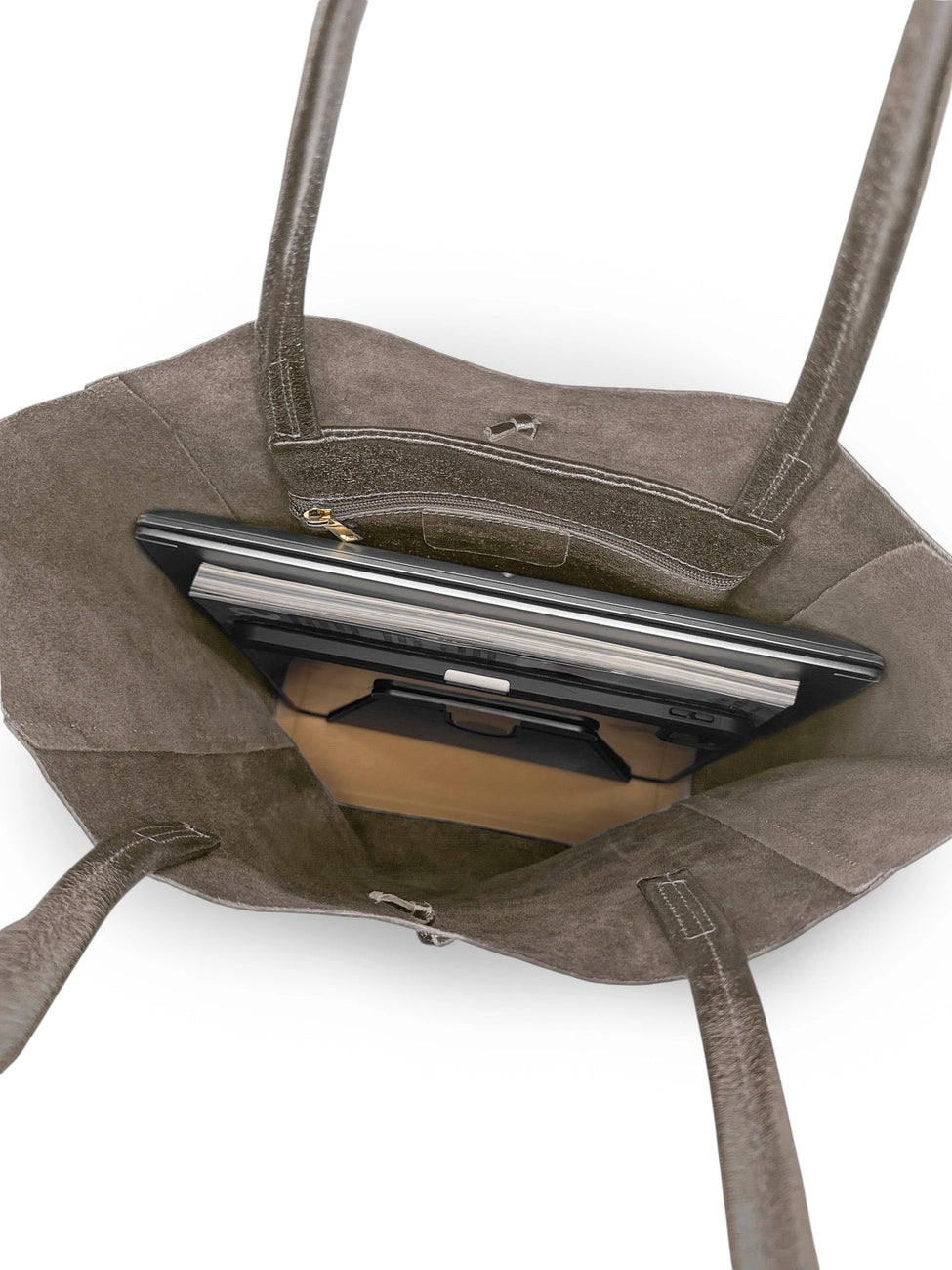 Shopper aus Metallic-Leder NICE Champagner irisierend