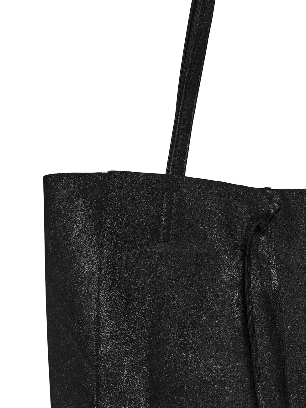 Shopper aus Metallic-Leder NICE schillerndes Schwarz