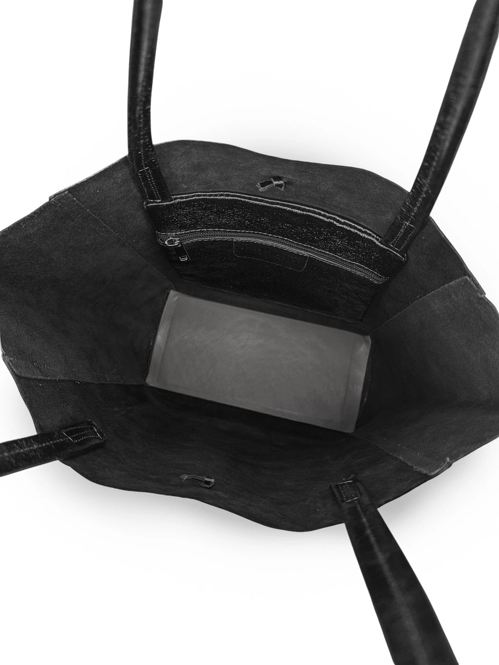 Shopper aus Metallic-Leder NICE schillerndes Schwarz