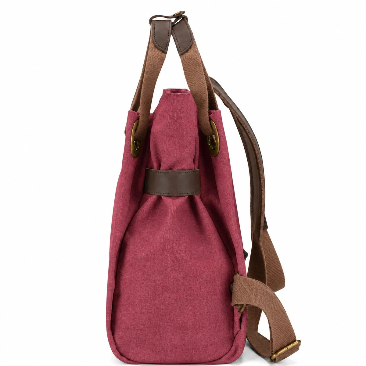Rucksack aus Canvas und Leder TRINITE L Bordeauxrot