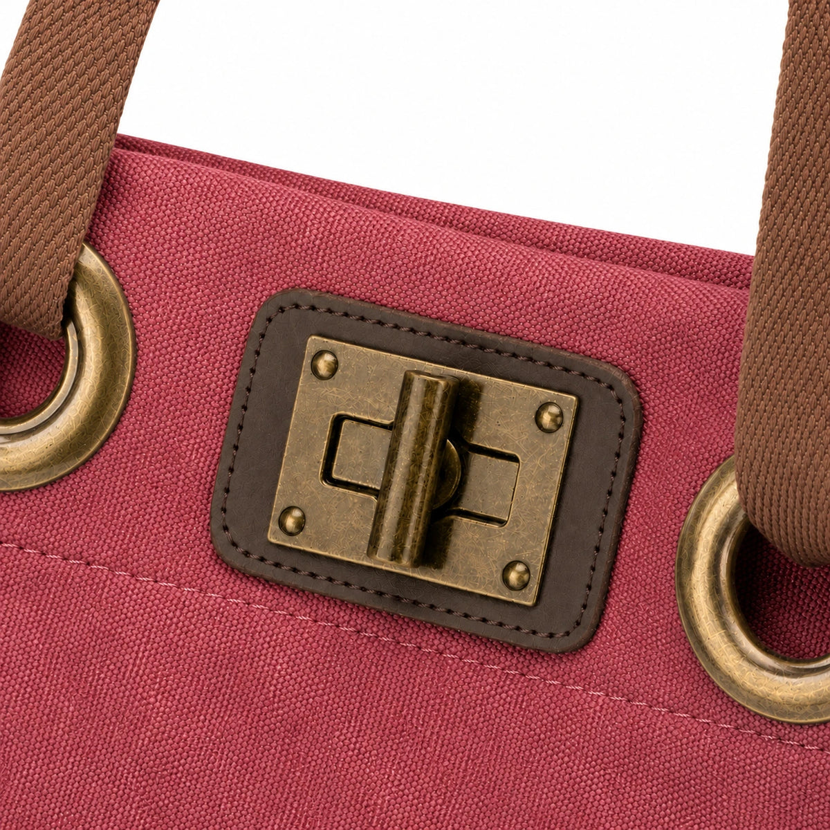 Rucksack aus Canvas und Leder TRINITE L Bordeauxrot