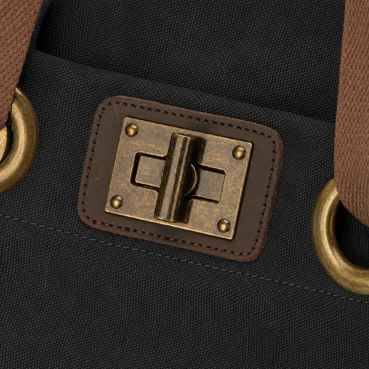 Rucksack aus Canvas und Leder TRINITE L Schwarz