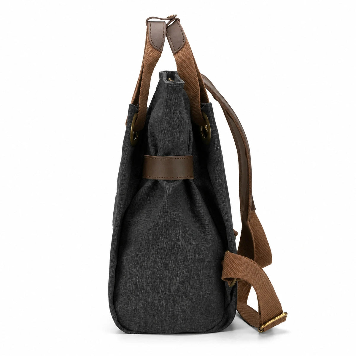 Rucksack aus Canvas und Leder TRINITE L Schwarz