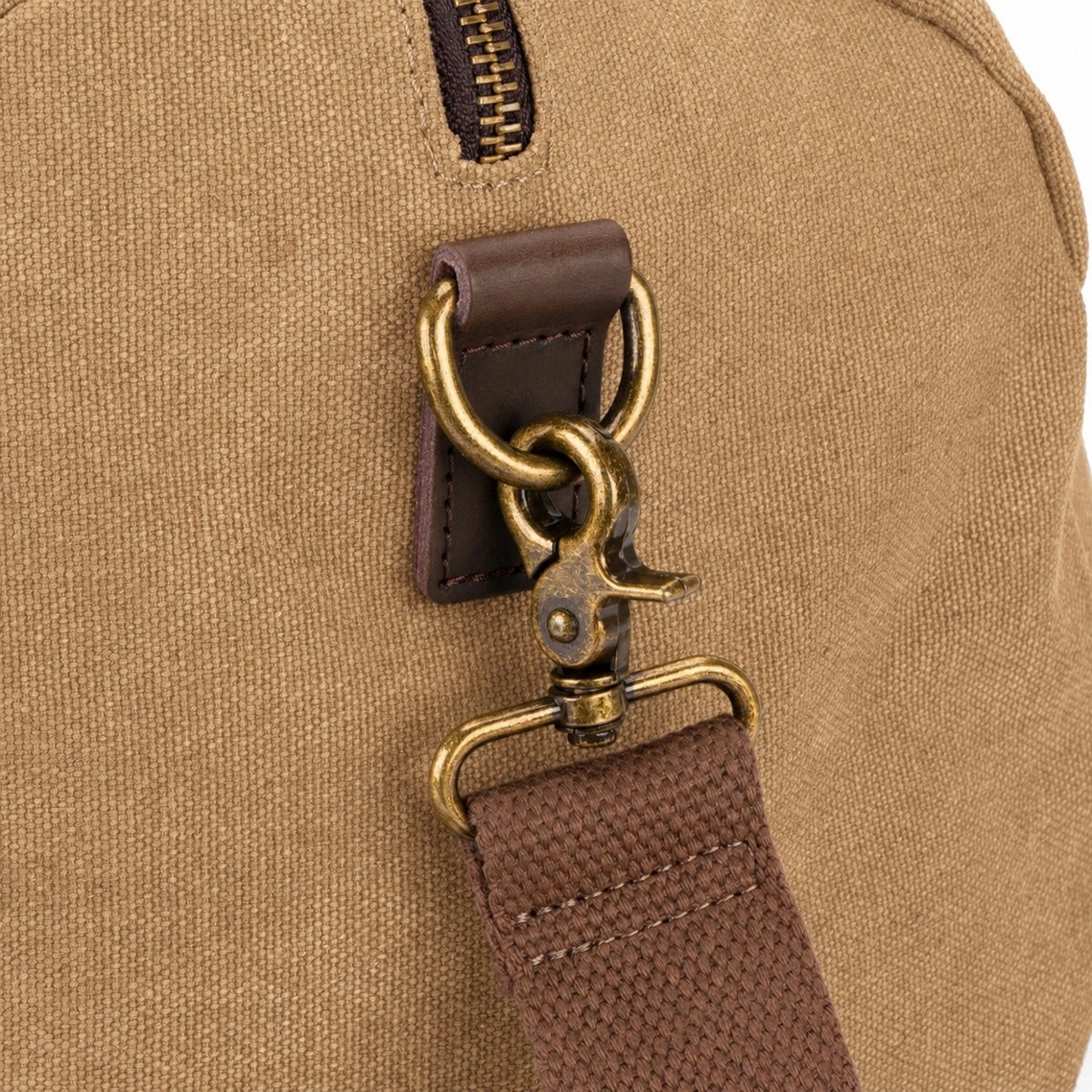 Bowling-Tasche aus Canvas und Leder LEDRU-ROLLIN Dunkles Beige