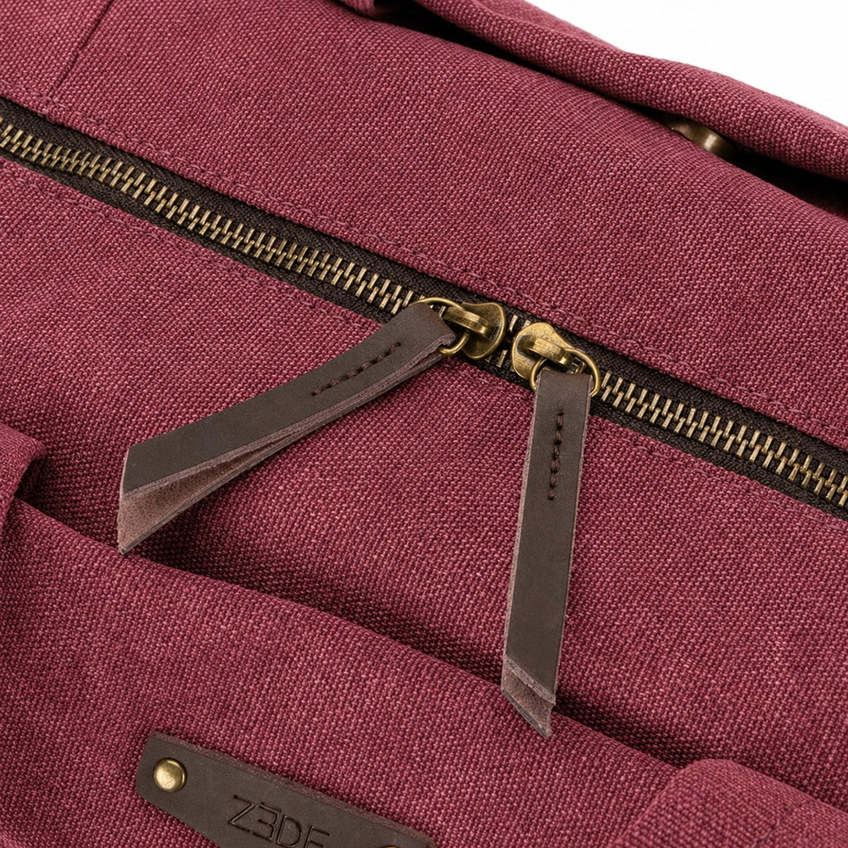 Bowlingtasche aus Canvas und Leder LEDRU-ROLLIN Bordeauxrot