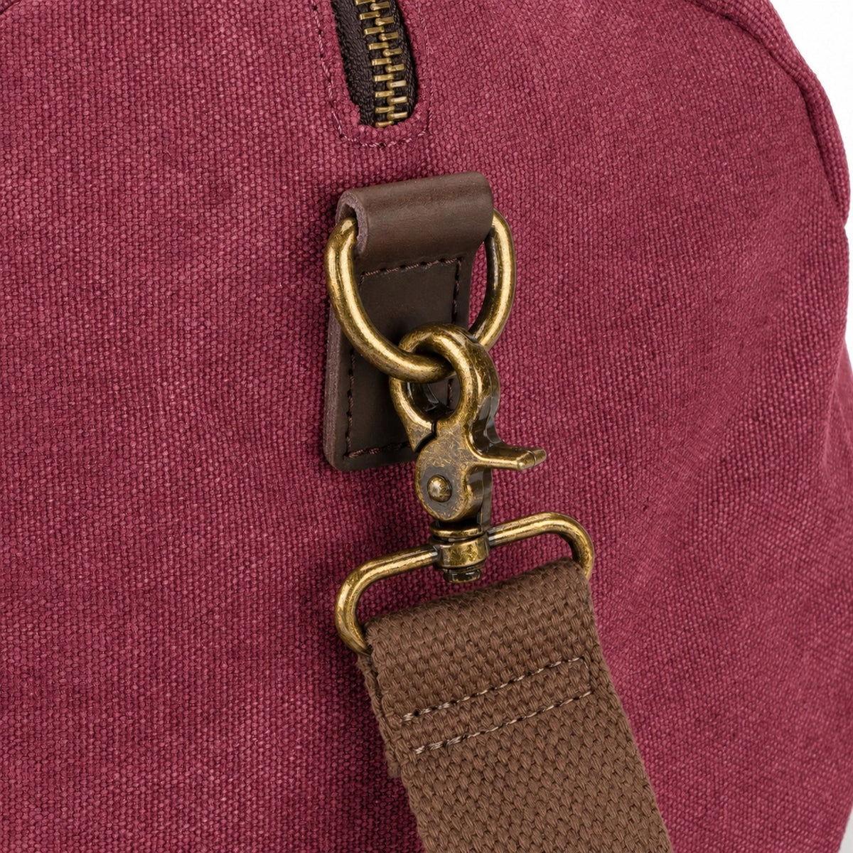 Bowlingtasche aus Canvas und Leder LEDRU-ROLLIN Bordeauxrot