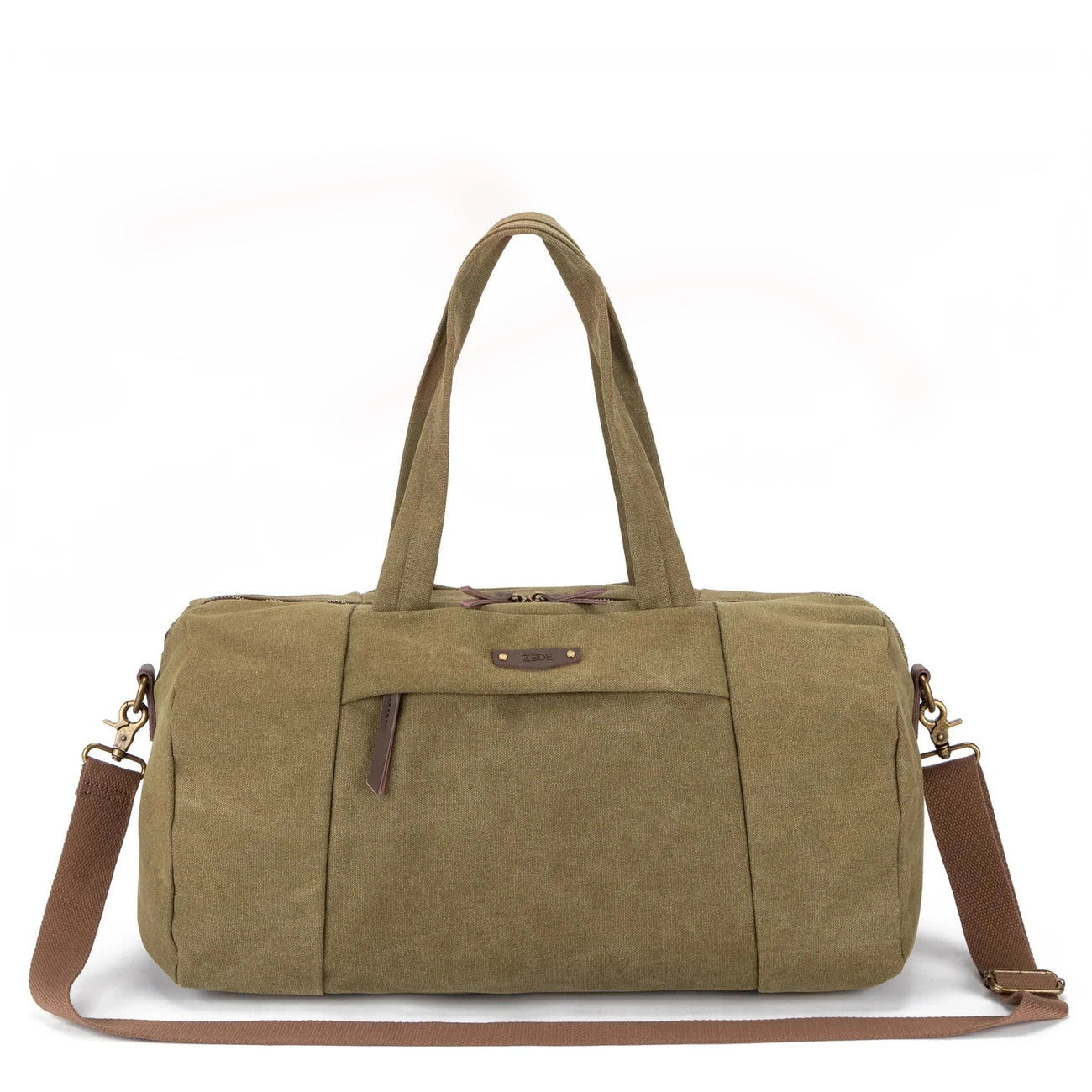 Sac bowling en toile et cuir LEDRU-ROLLIN Vert olive