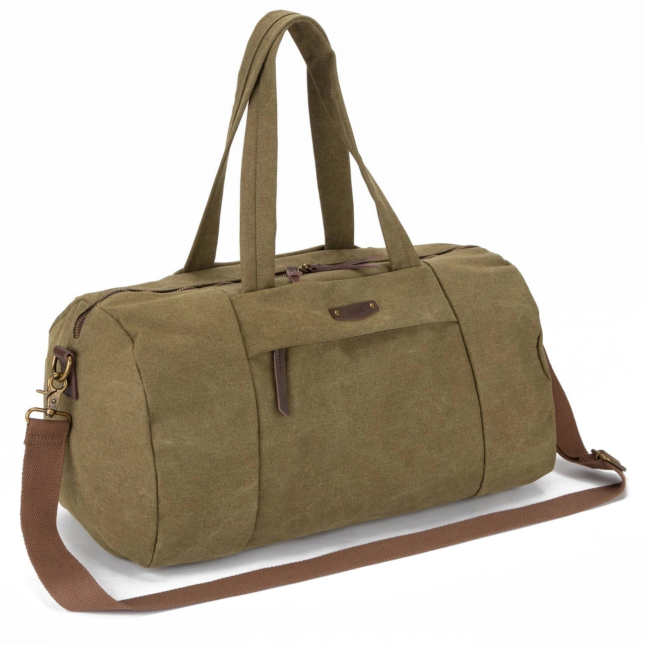 Sac bowling en toile et cuir LEDRU-ROLLIN Vert olive