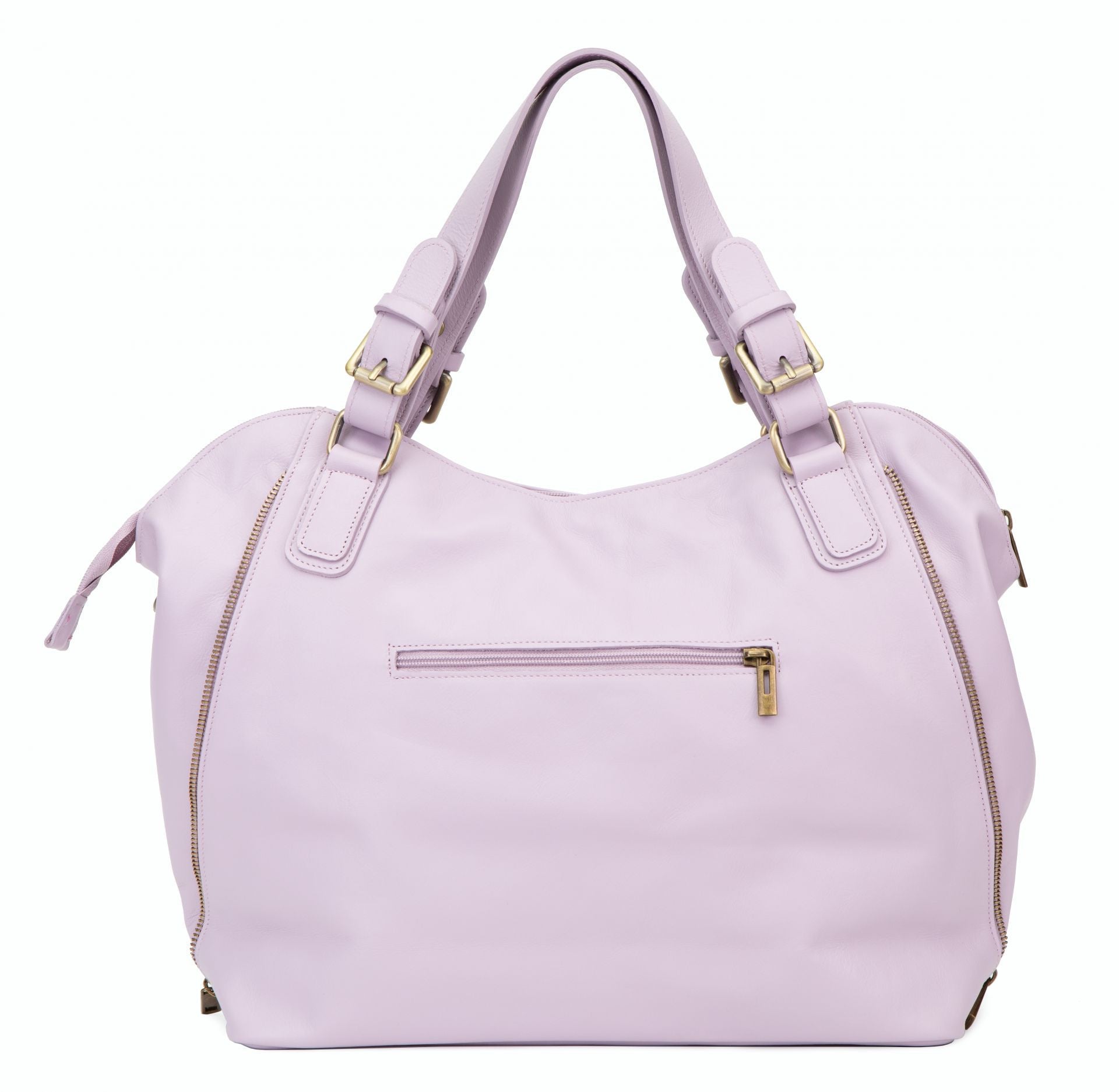 Sac porté épaule en cuir lisse CAMELIA Mauve