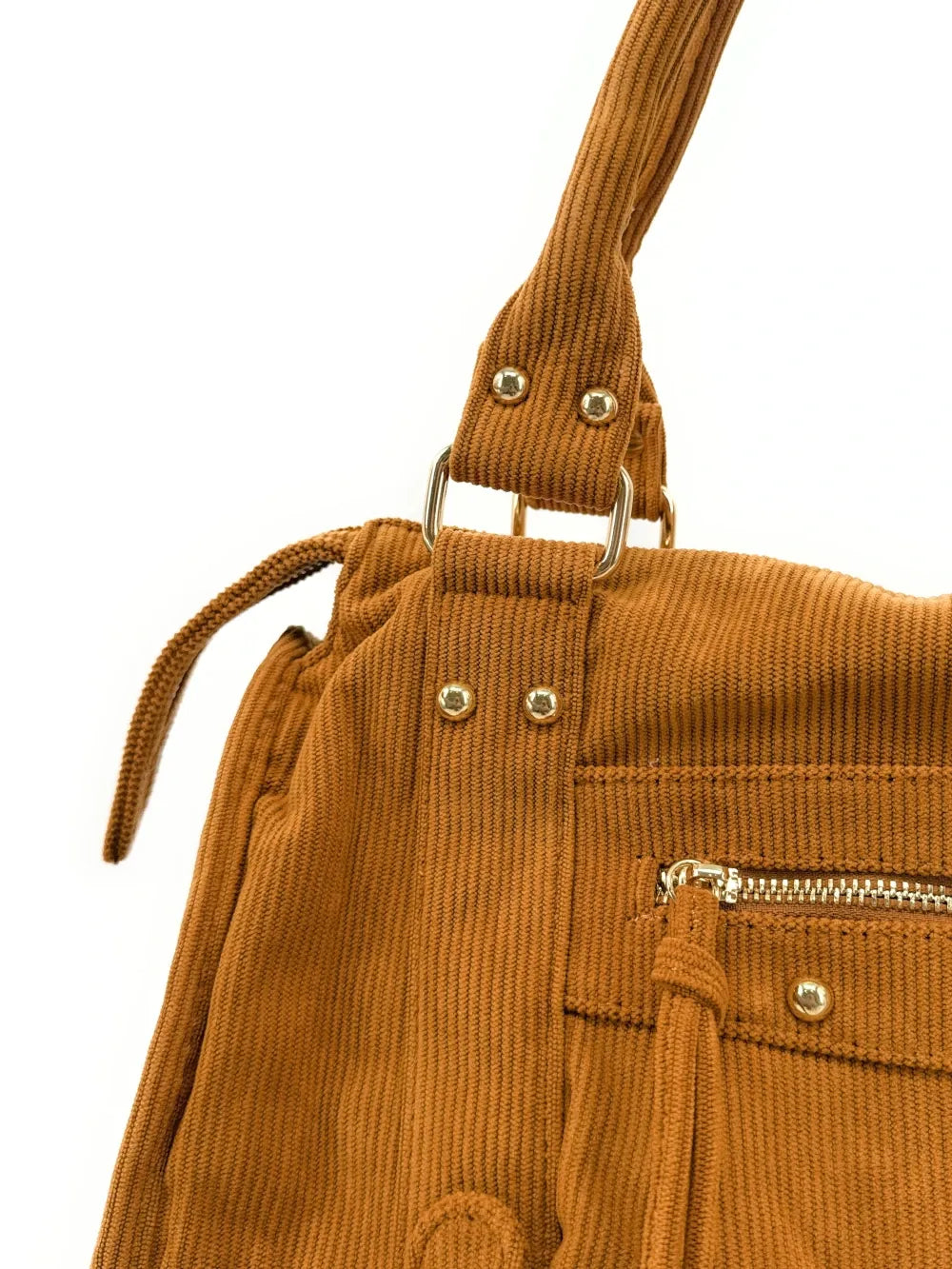Sac à main en velours côtelé VELVET STORM Camel