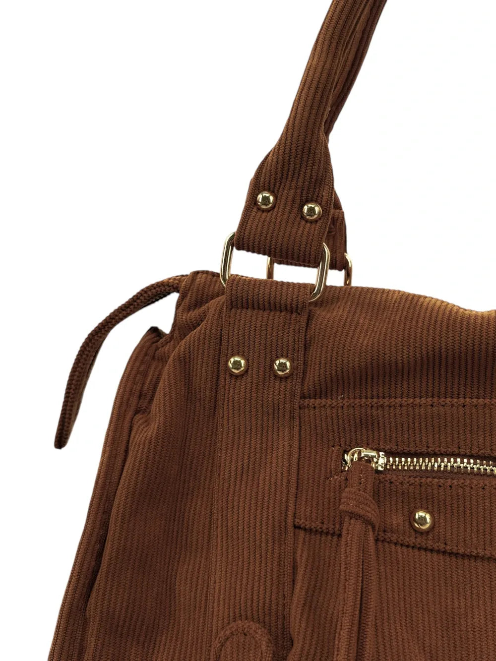 Sac à main en velours côtelé VELVET STORM Chocolat