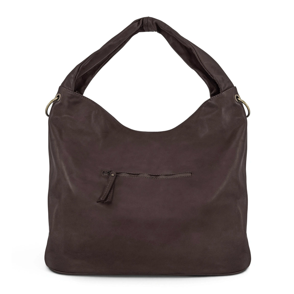 MISS BARDOT vintage leather tote bag in black