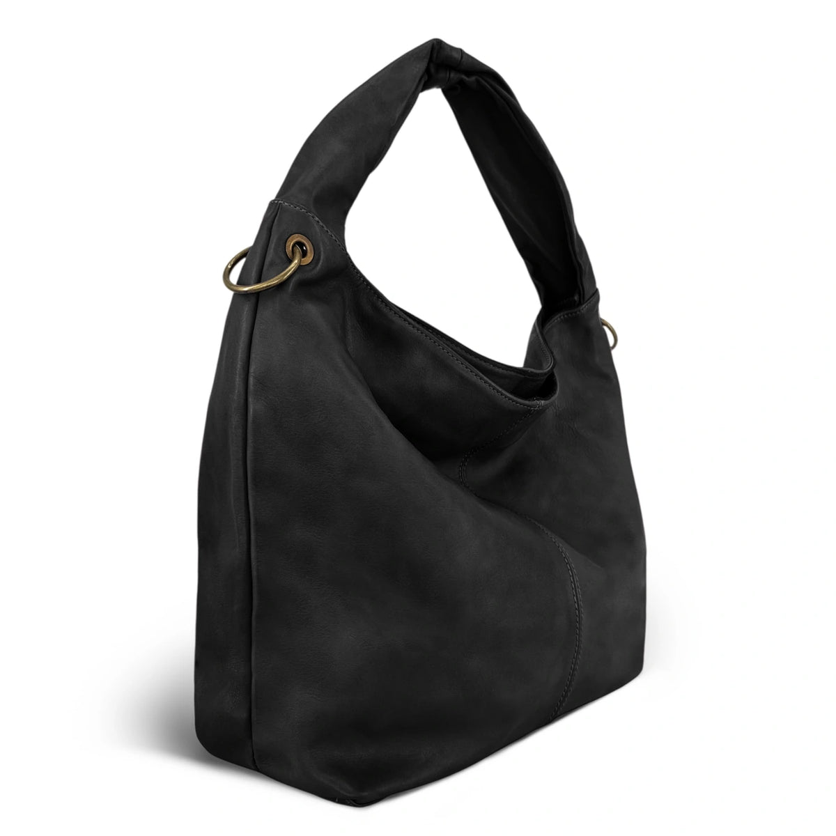 Bolso shopper de piel vintage MISS BARDOT negro
