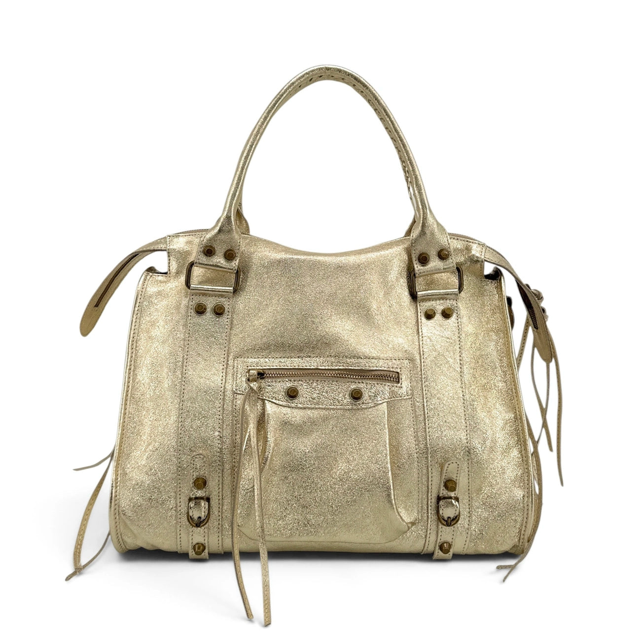 Bolso de mano de piel cepillada SANDSTORM E.L. SIROCCO Verde menta