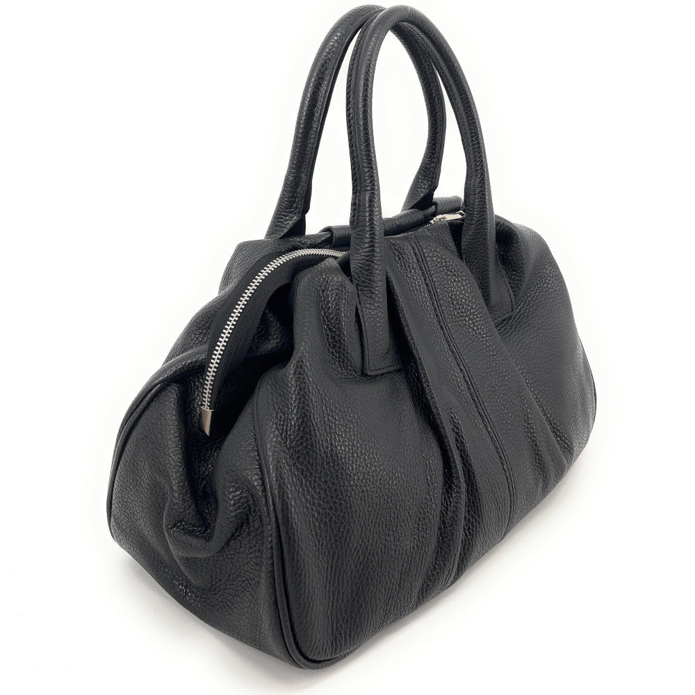 Grand sac bowling en cuir grainé ORION Noir