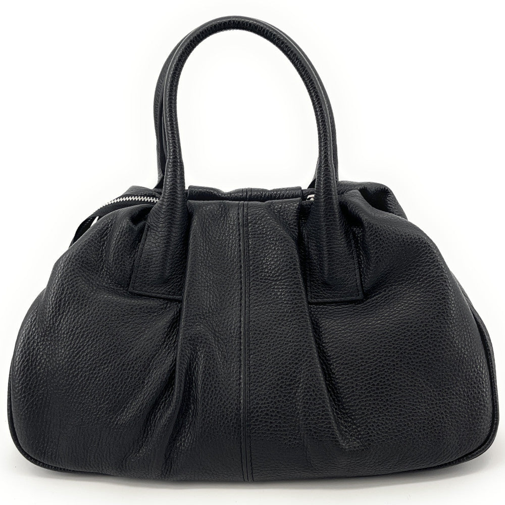 Grand sac bowling en cuir grainé ORION Noir