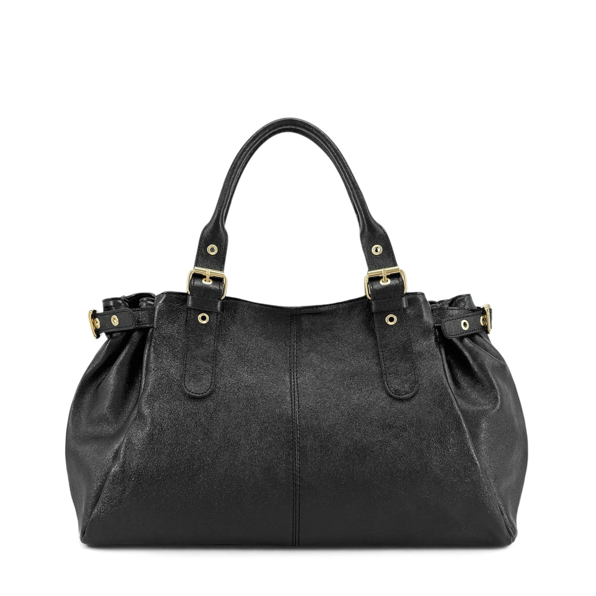 Sac bowling en cuir irisé NEW PRINCESS XL Noir glossy