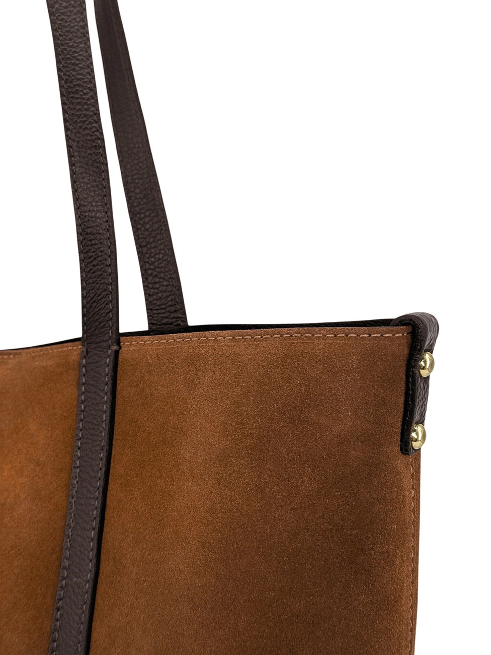 Borsa shopper in pelle martellata e scamosciata MAJOR Marrone cammello scuro