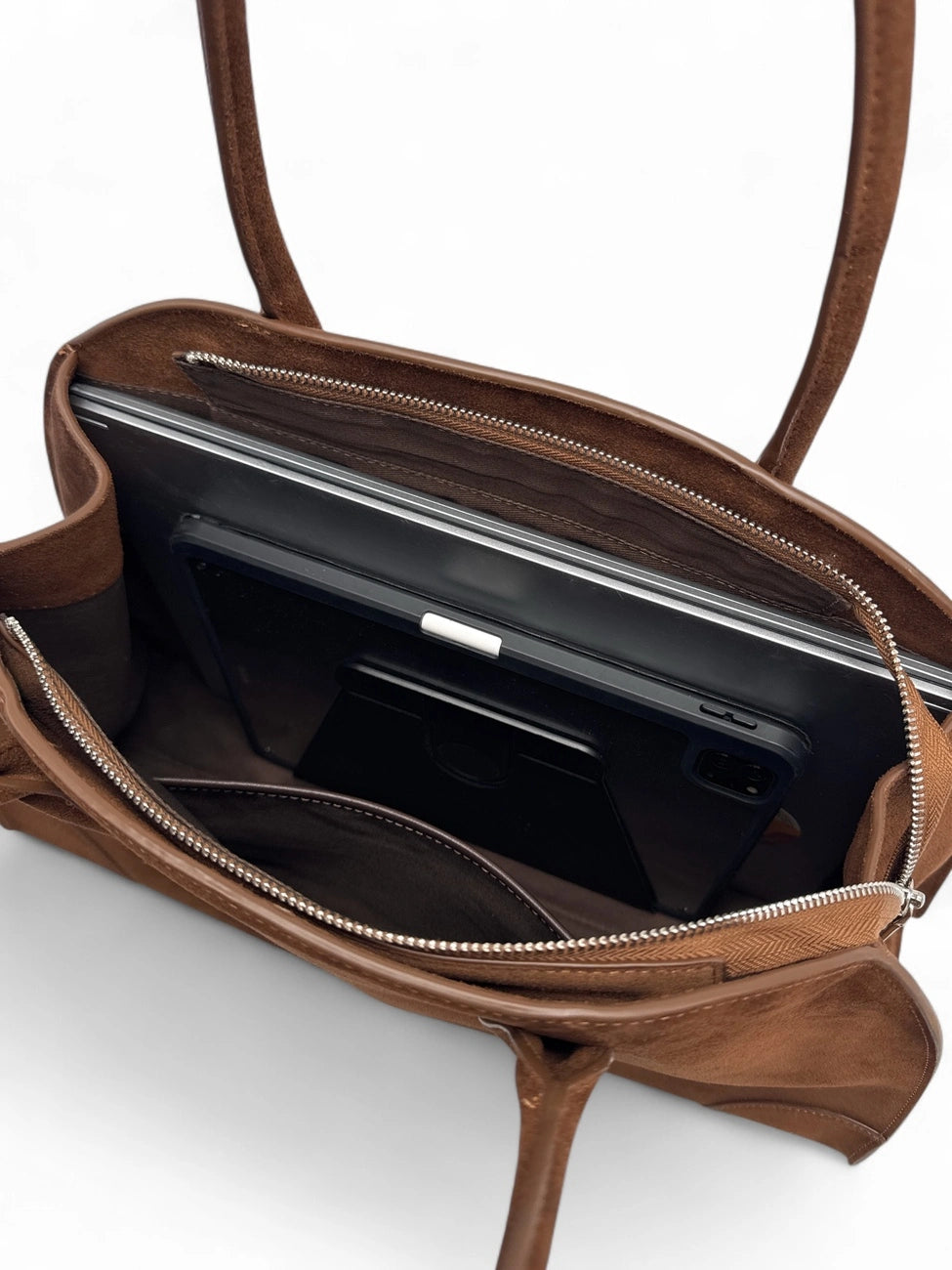 CONSTANCE Chestnut Suede Tote Bag