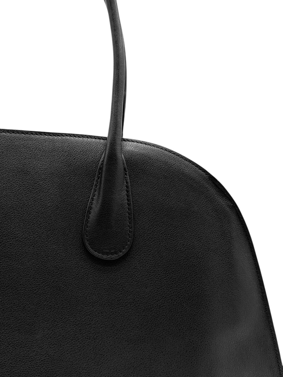Bolso shopper de piel lisa CONSTANCE negro