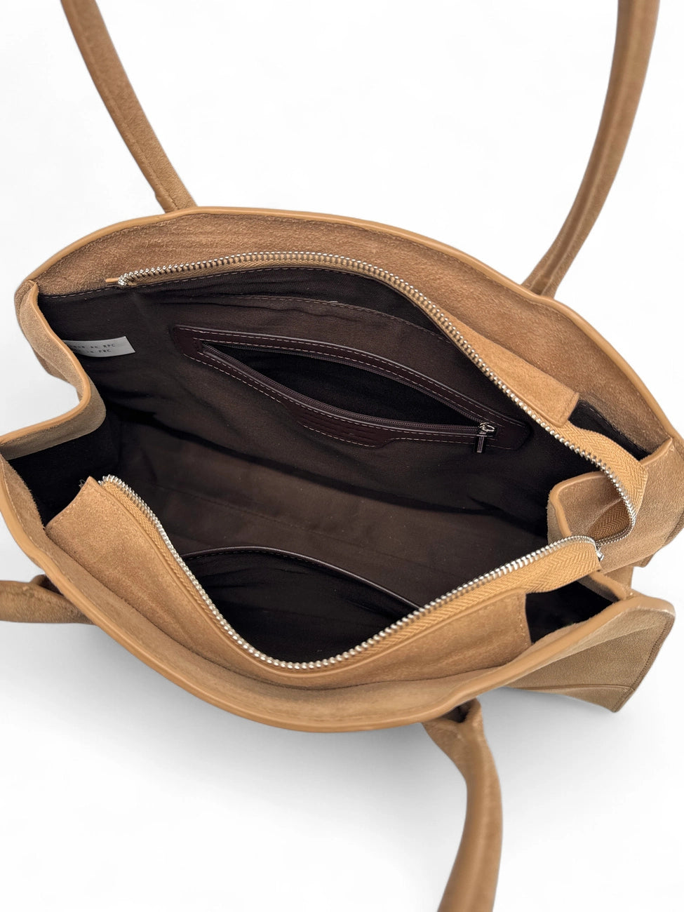 Shopper aus Wildleder CONSTANCE Taupe