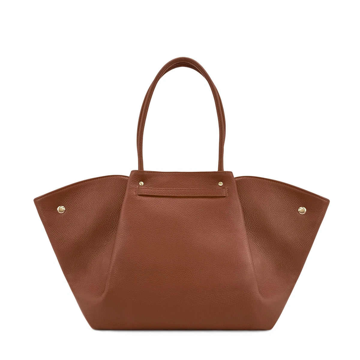 Borsa shopper in pelle martellata e scamosciata OFF CAMPUS Marrone cannella