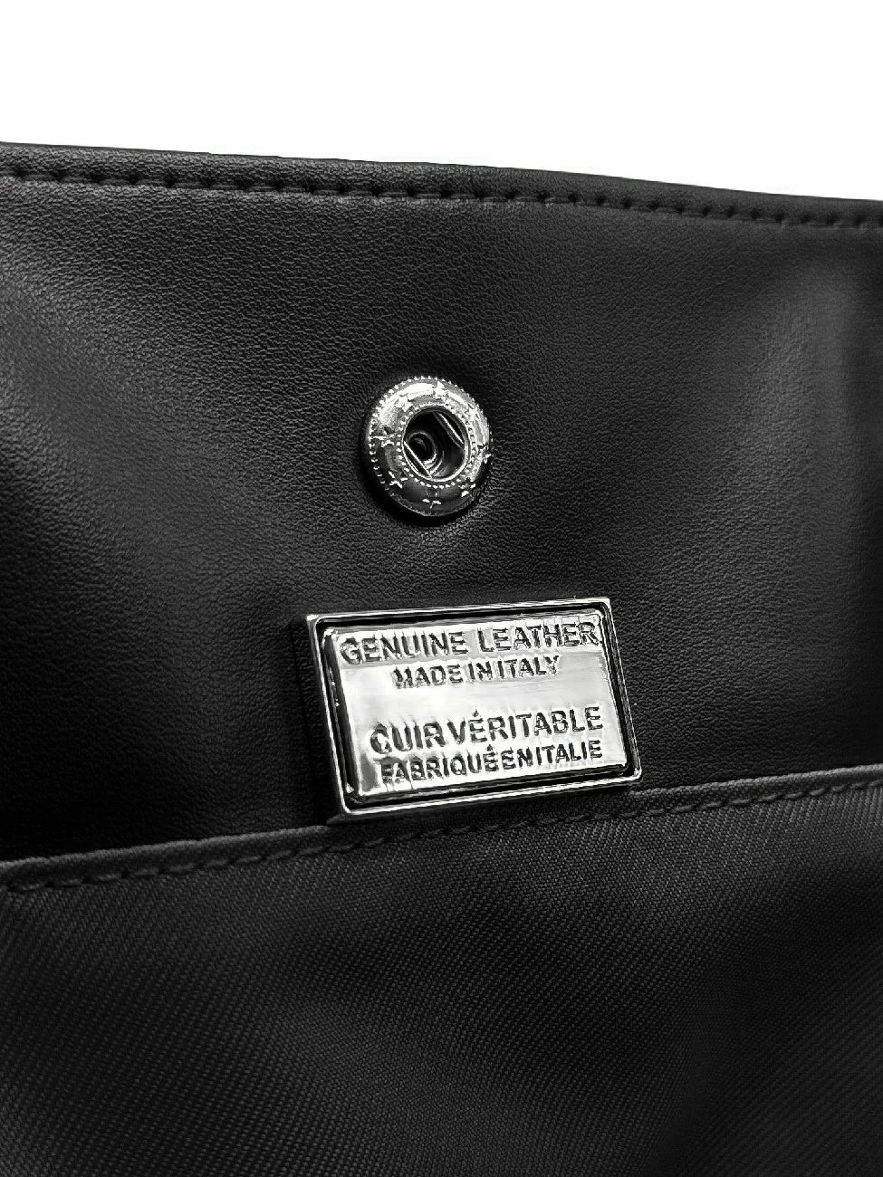 Bolso tote grande de ante y piel lisa EMMA Azul marino