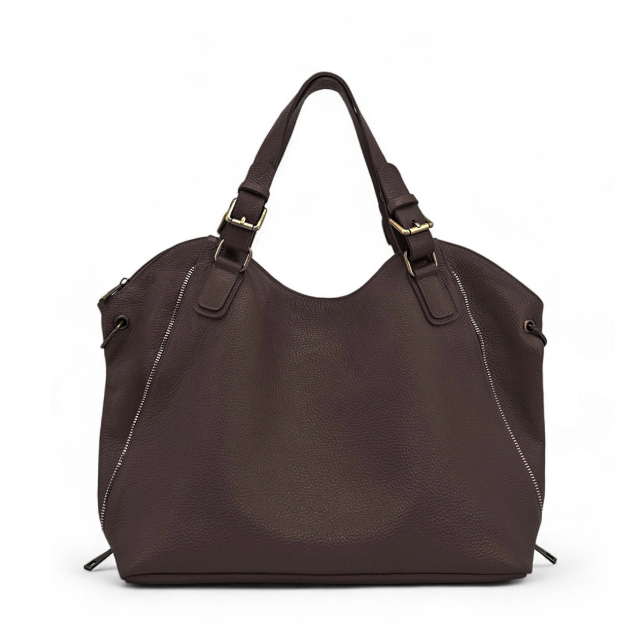 Bolso de hombro de cuero grano CAMELIA Lunar claro