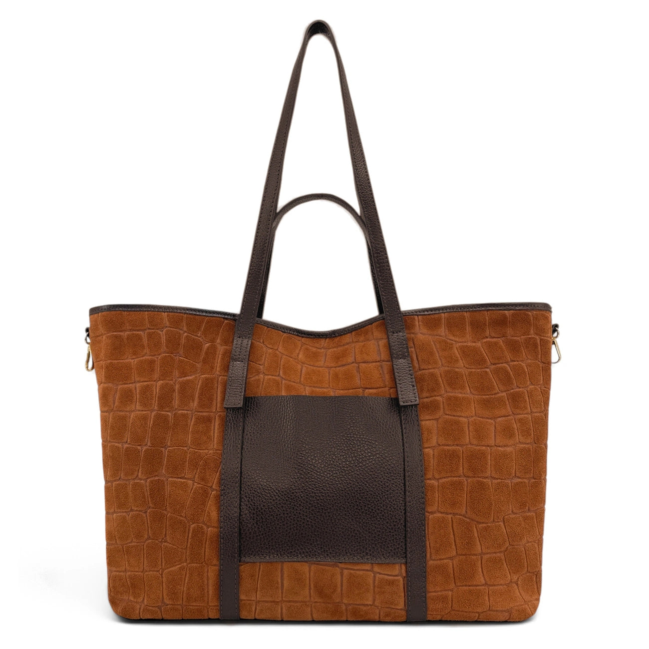 Grand bag cabas in canvas and leather KANTHA English green