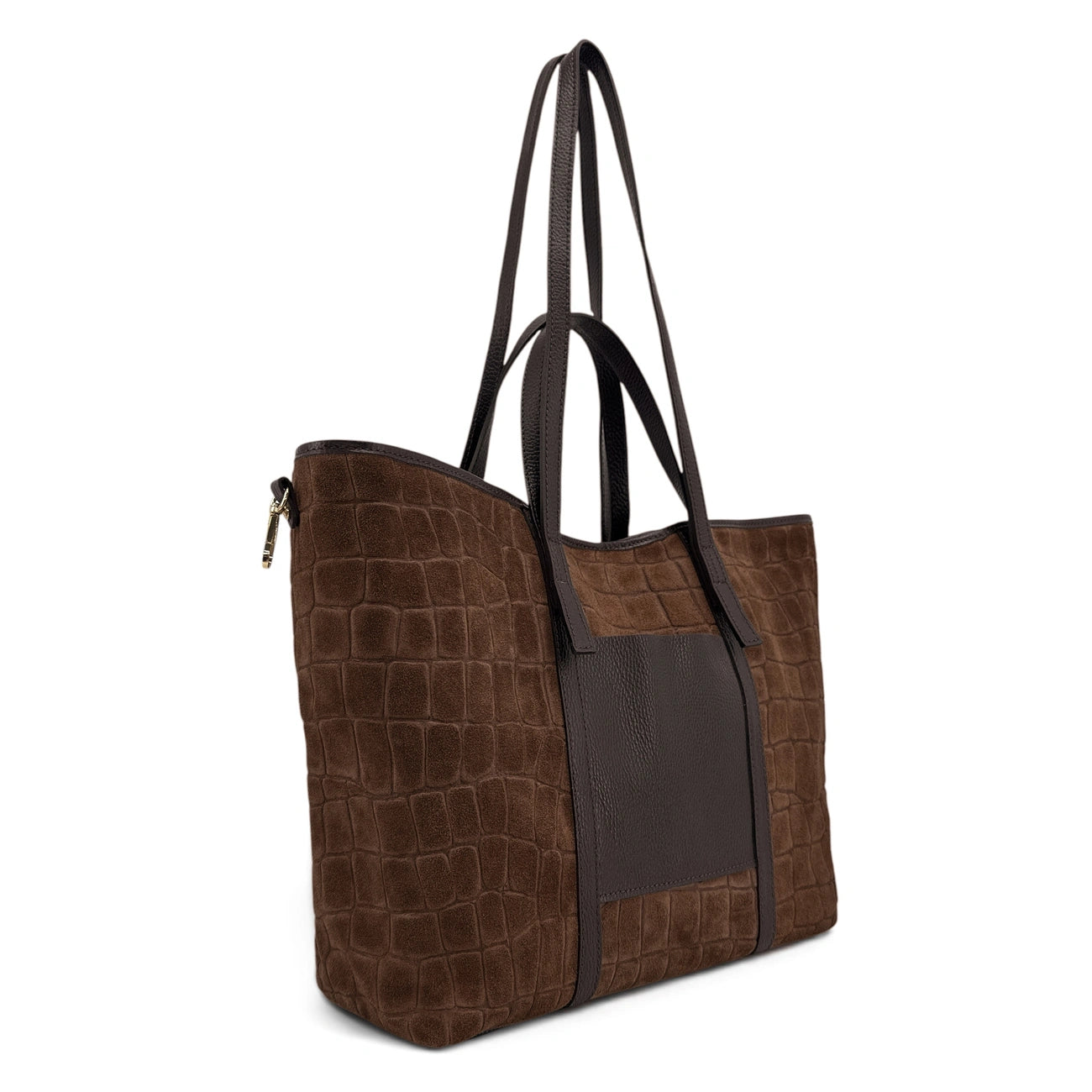 Grand bag cabas in canvas and leather KANTHA English green