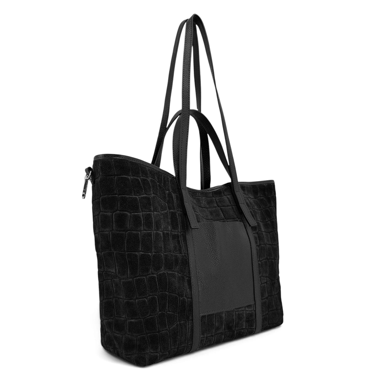 Grand bag cabas in canvas and leather KANTHA English green
