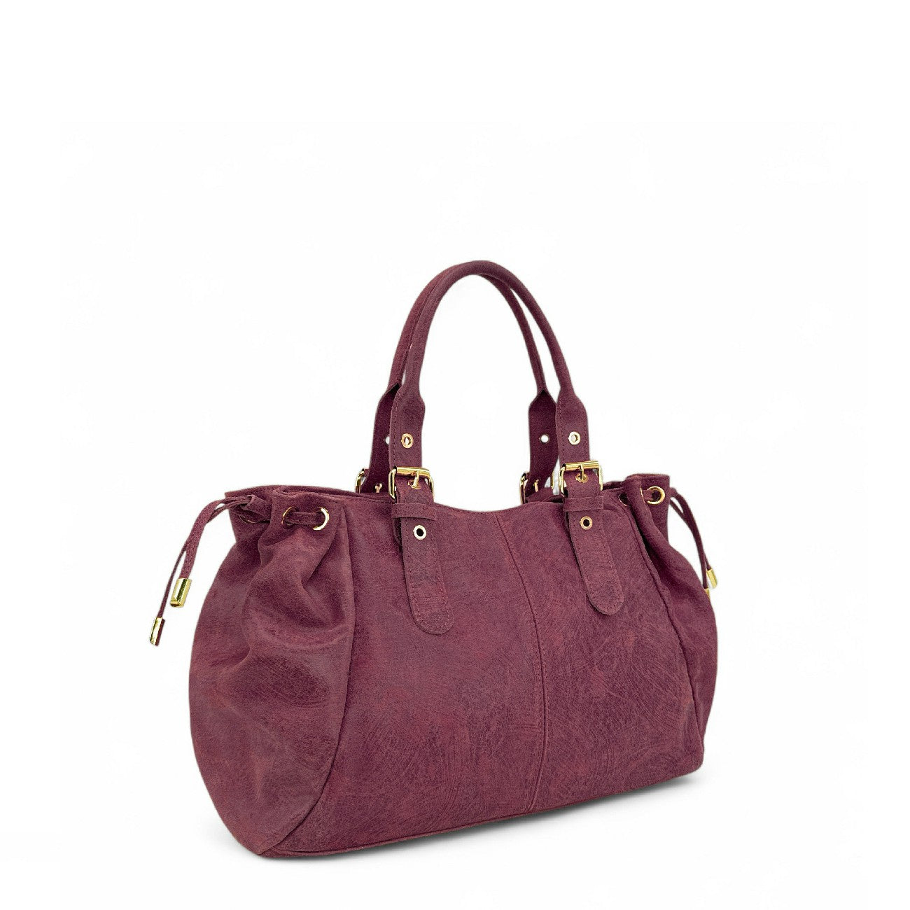 Sac bowling en cuir brossé PRINCESSE BROSSEE XL Prune