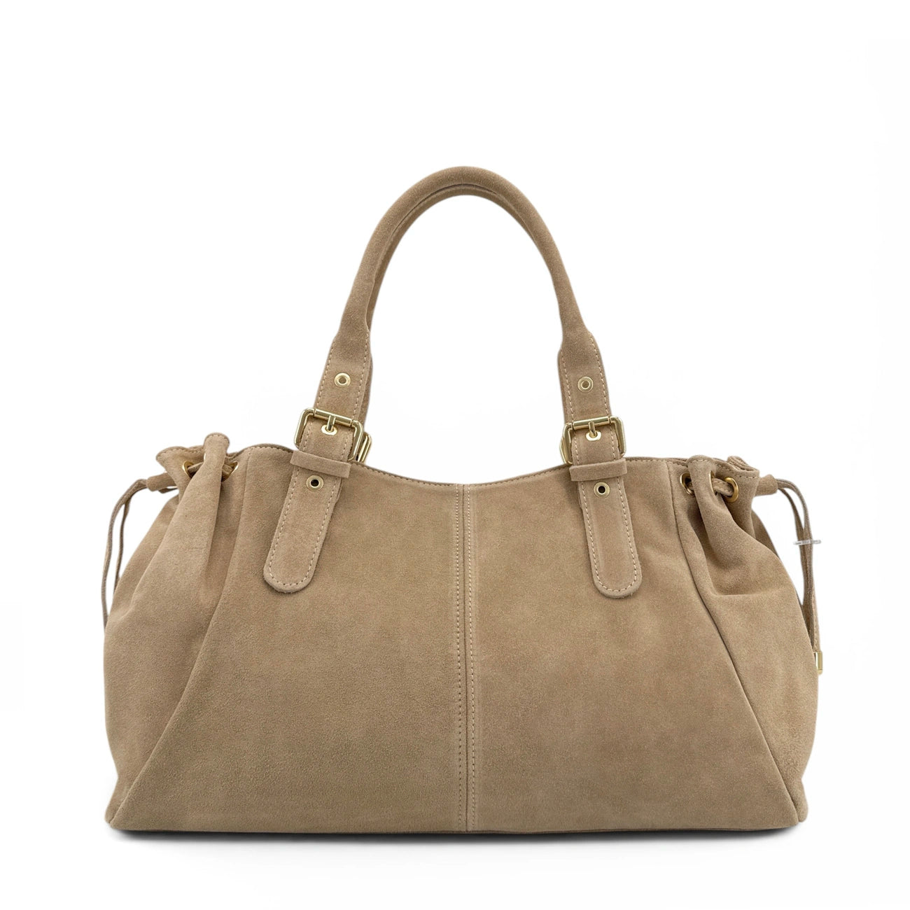 Sac bowling en daim PRINCESSE SUEDE XL Taupe clair