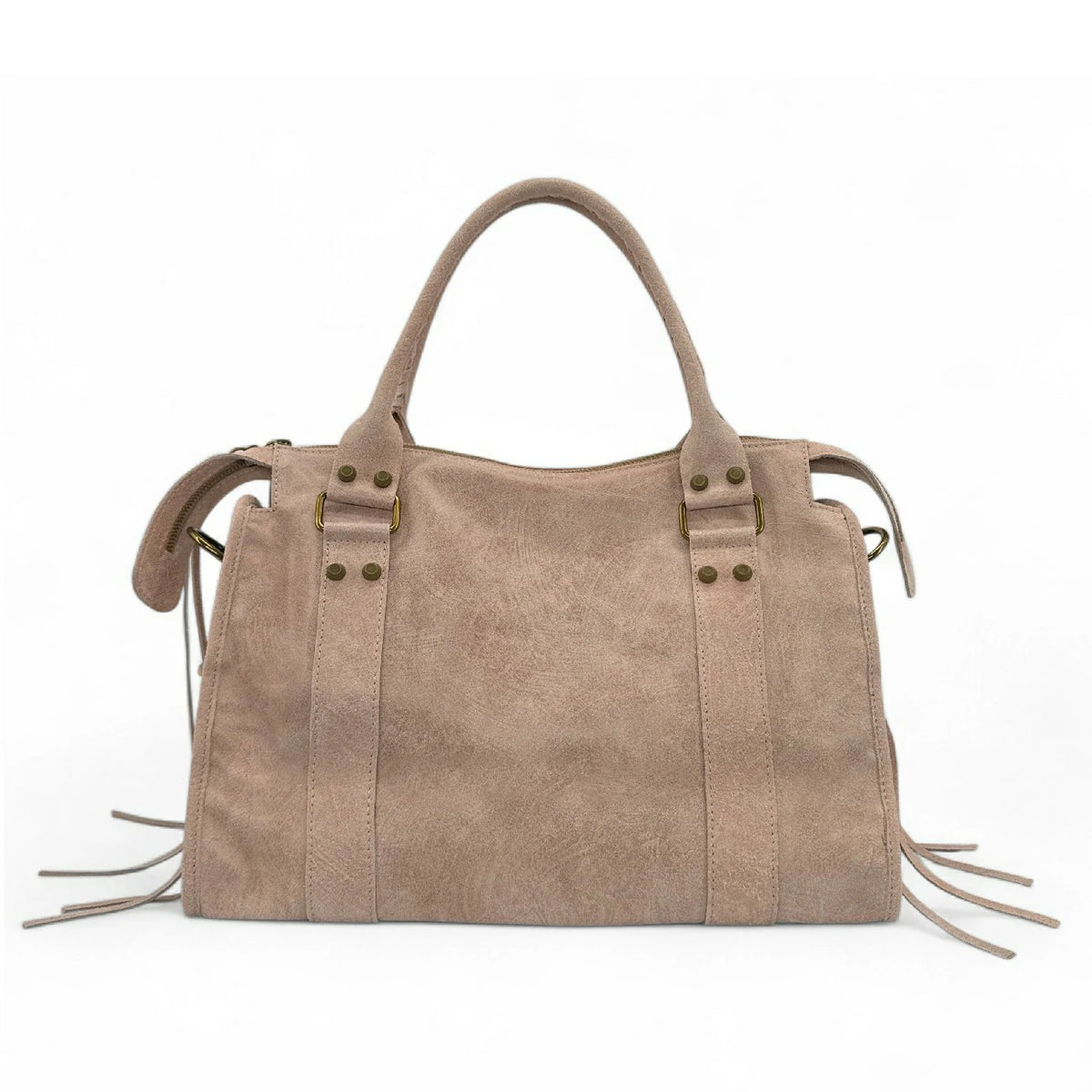 Bolso de piel cepillada SANDSTORM rosa nude