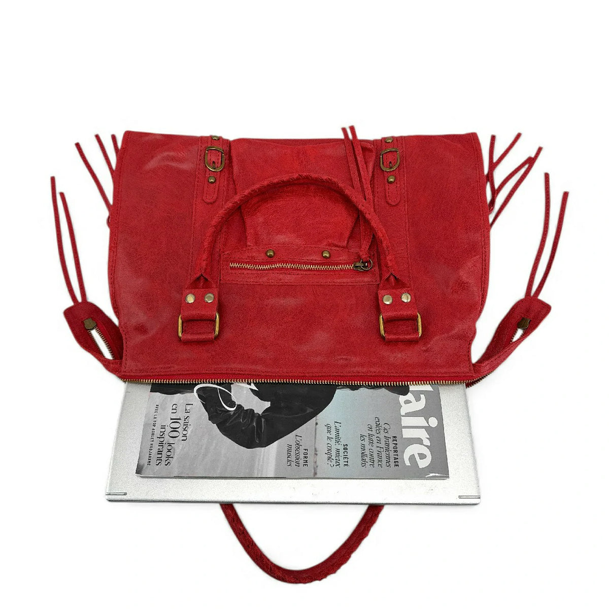 Insert De Sac à Main Soyizom Cannes Rouge - Organiseur En Feutre Avec Sac Amovible Et Porte-Clés