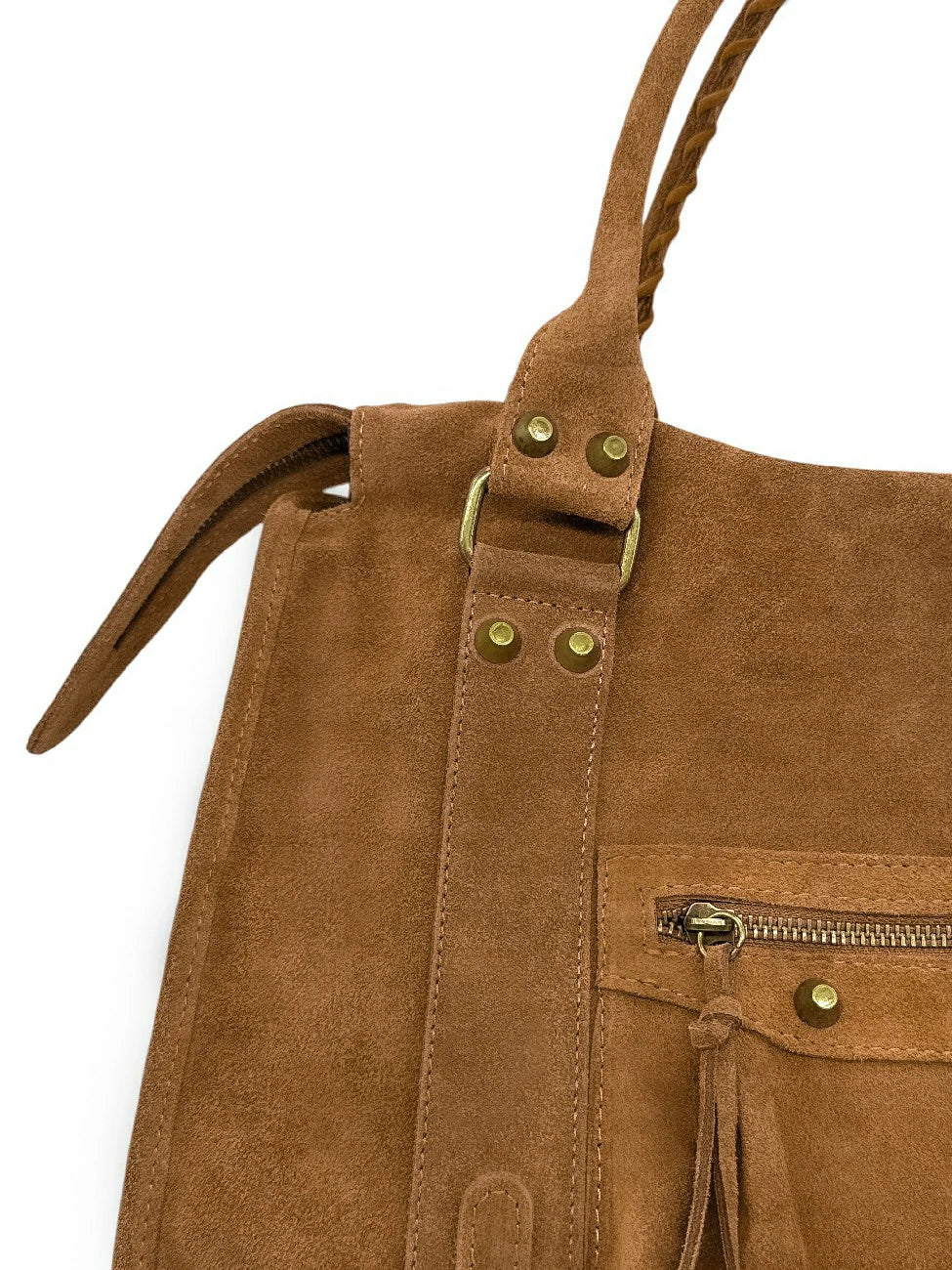 Gran bolso de mano en ante STORM SUEDE XL Camel