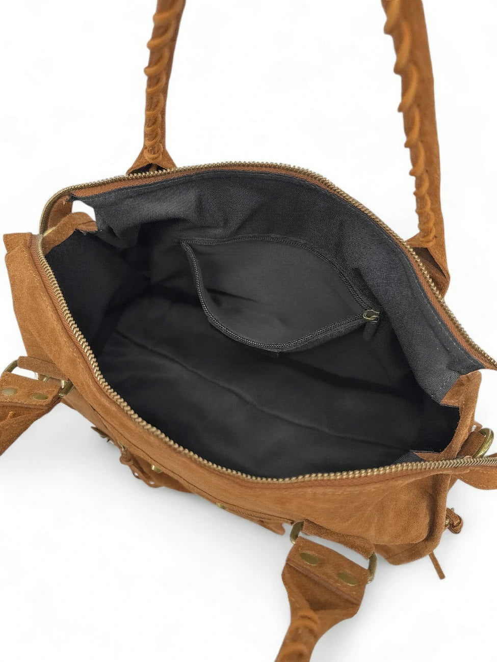Gran bolso de mano en ante STORM SUEDE XL Camel