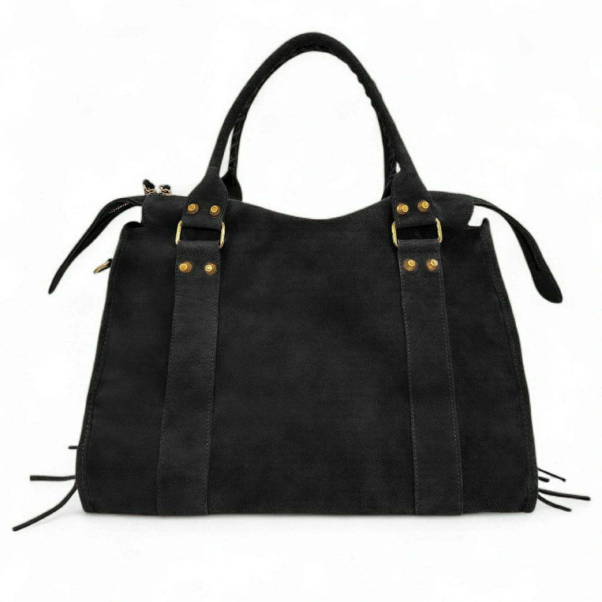 Grande borsa a mano in pelle scamosciata STORM SUEDE XL Nero